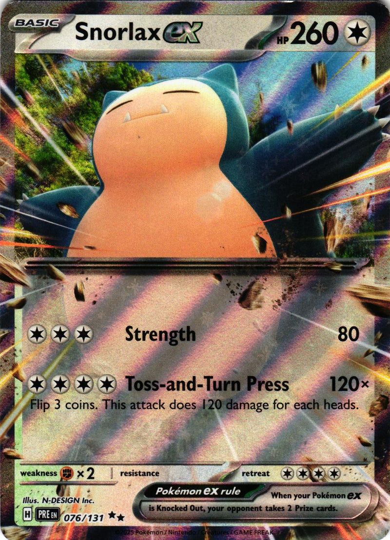 Snorlax ex 076/131 Double Rare PRE: Prismatic Evolutions - Pokemon