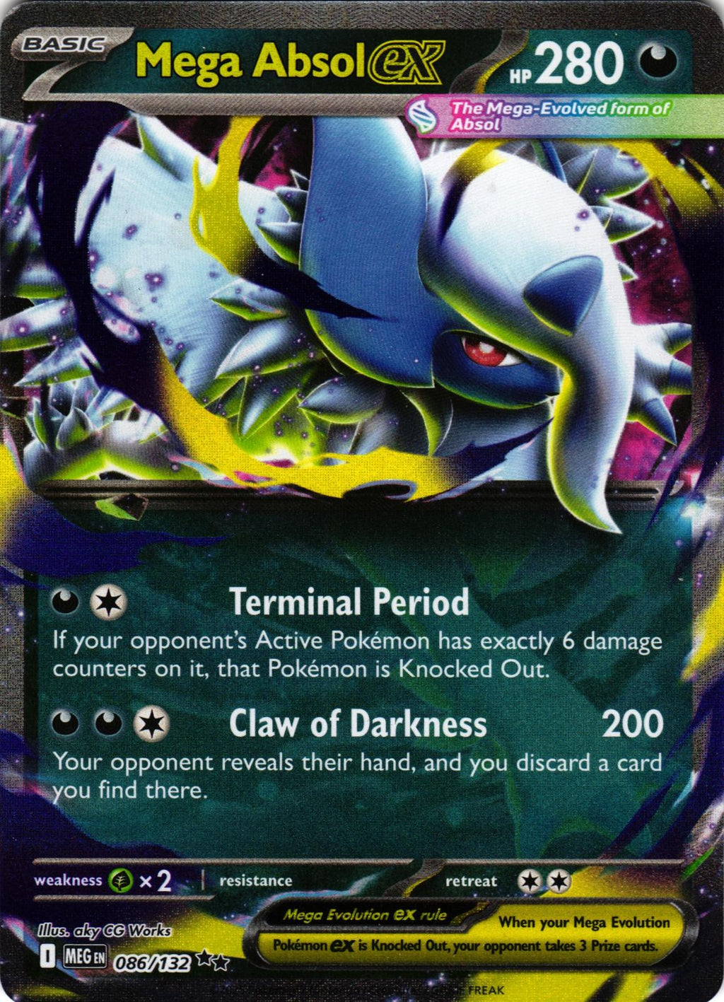 Mega Absol ex 086/132 Double Rare MEG: Mega Evolution - Pokemon