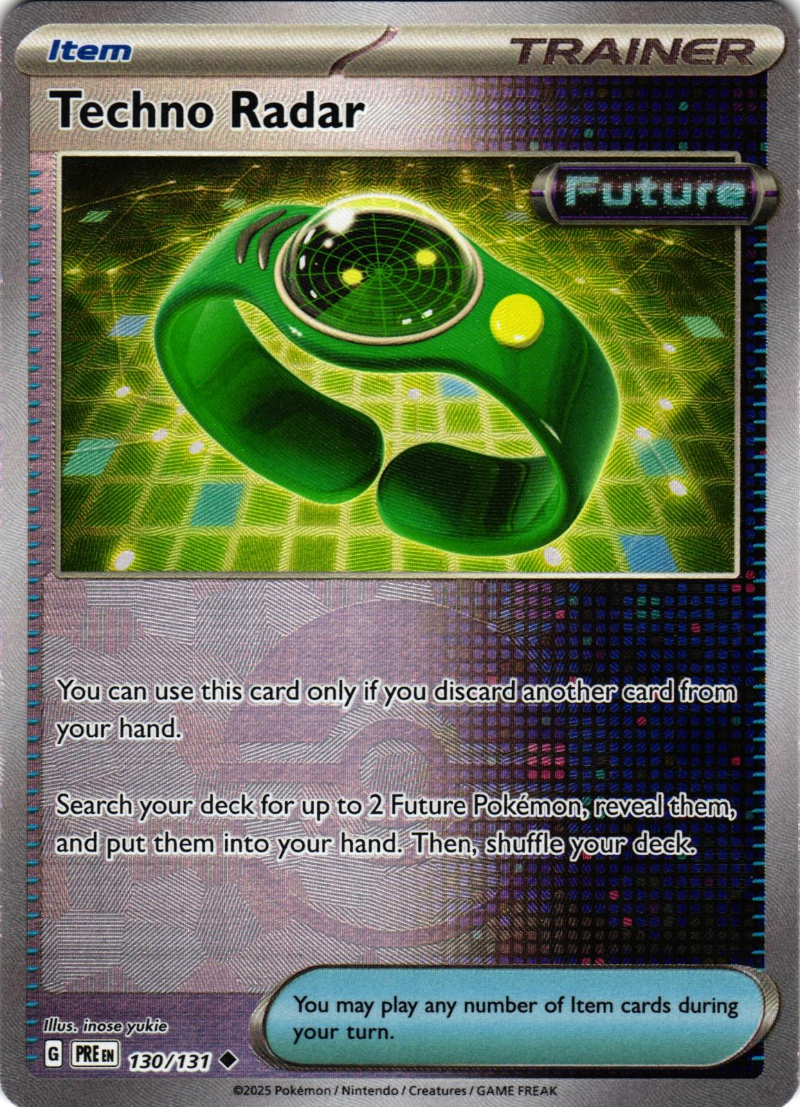 Techno Radar 130/131 Uncommon PRE: Prismatic Evolutions - Pokemon