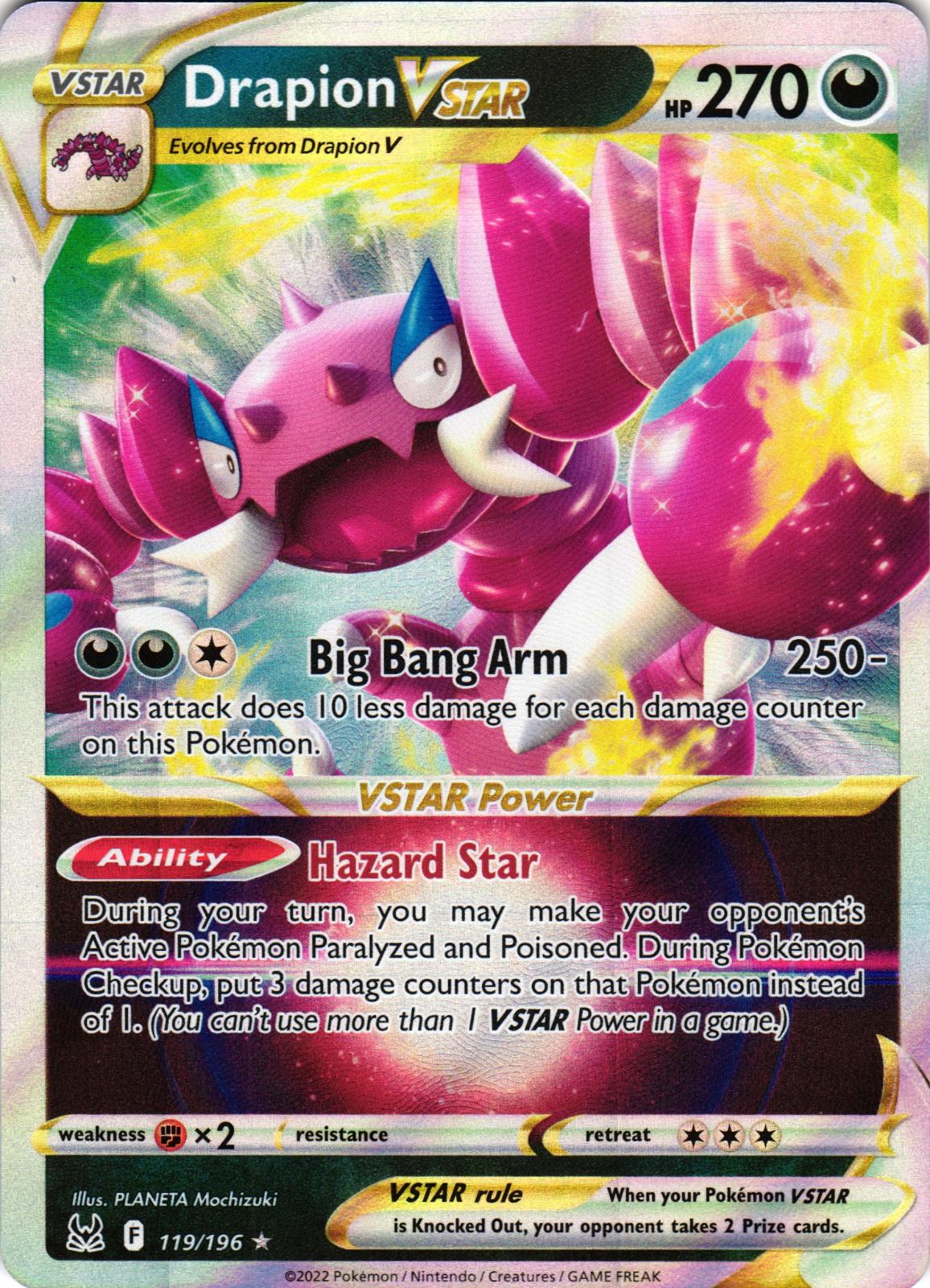Drapion VSTAR 119/196 Ultra Rare LOR: Lost Origin - Pokemon