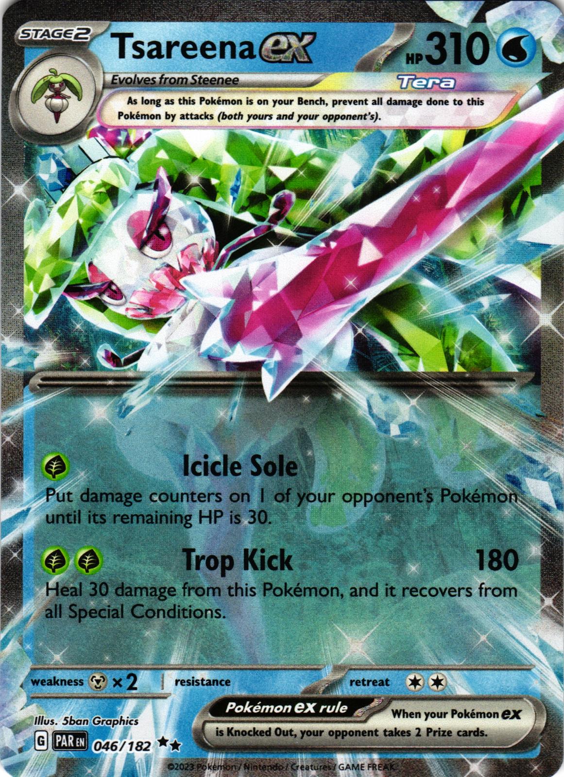 Tsareena ex 046/182 Double Rare PAR: Paradox Rift - Pokemon