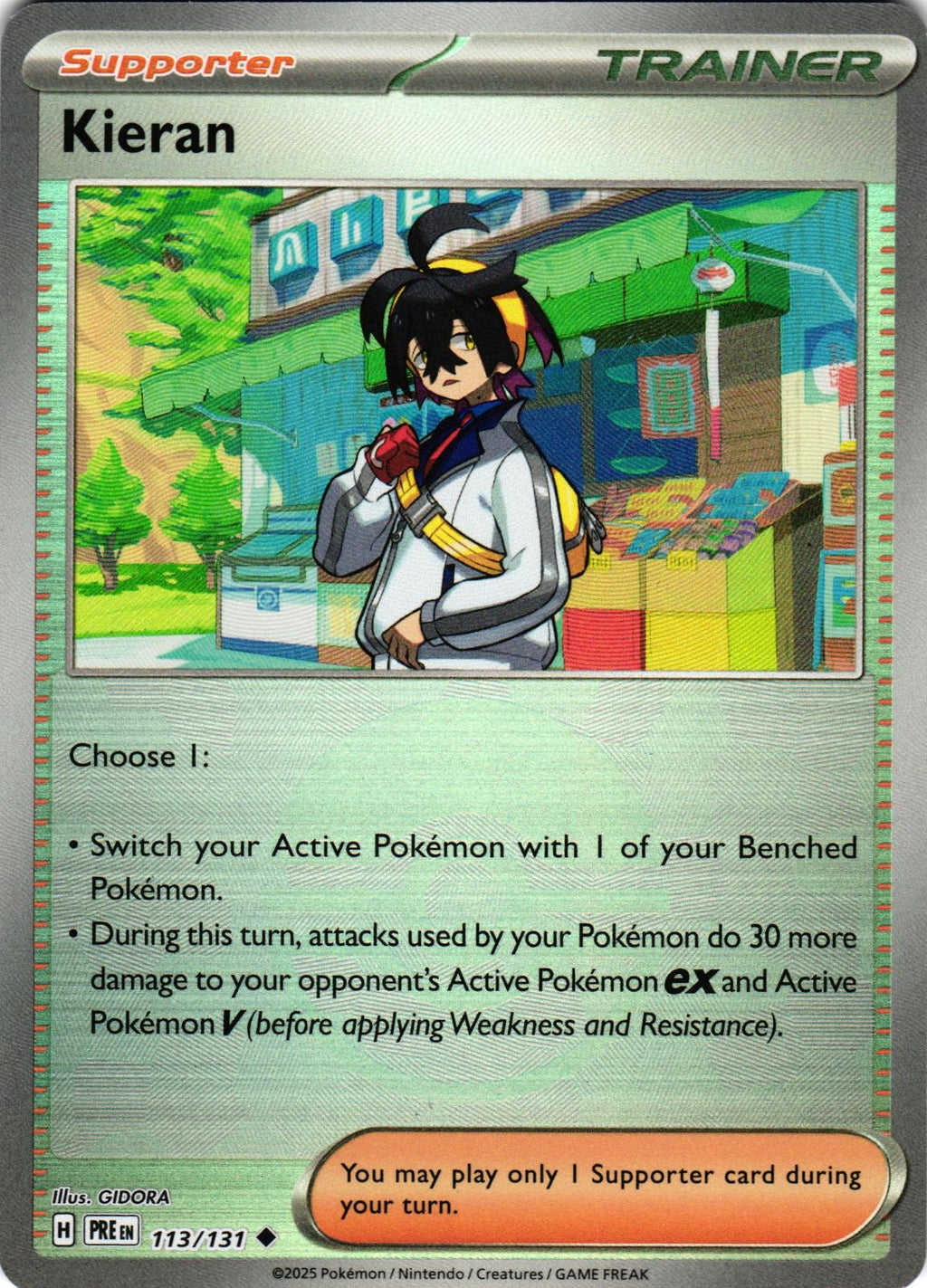 Kieran (Poke Ball Pattern) 113/131 Uncommon PRE: Prismatic Evolutions - Pokemon