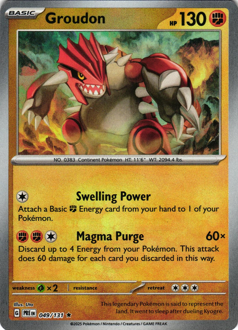 Groudon (Poke Ball Pattern) 049/131 Rare PRE: Prismatic Evolutions - Pokemon