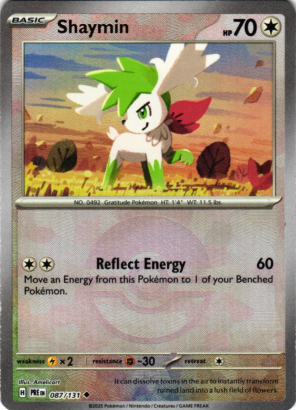 Shaymin (Poke Ball Pattern) 087/131 Uncommon PRE: Prismatic Evolutions - Pokemon