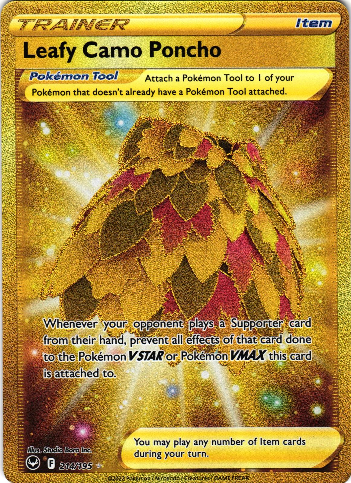 Leafy Camo Poncho 214/195 Secret Rare Silver Tempest Pokemon