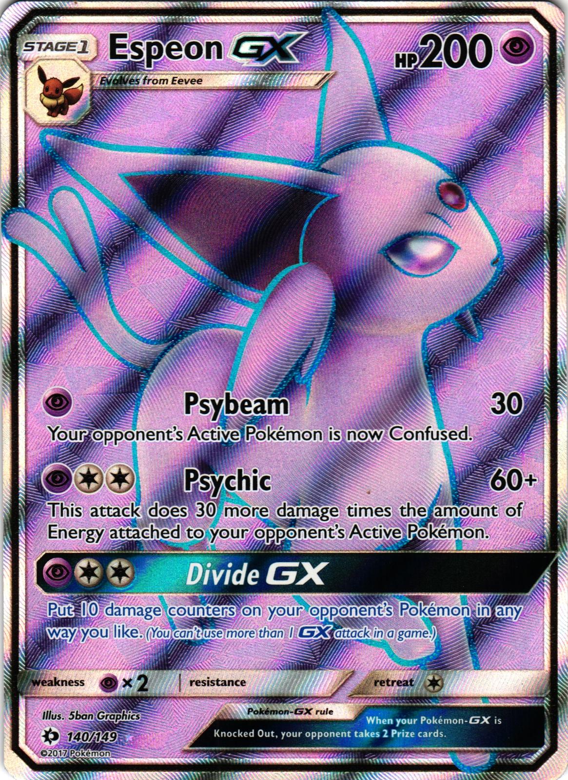 Espeon GX (Full Art) 140/149 Ultra Rare SM01: SM Base Set - Pokemon