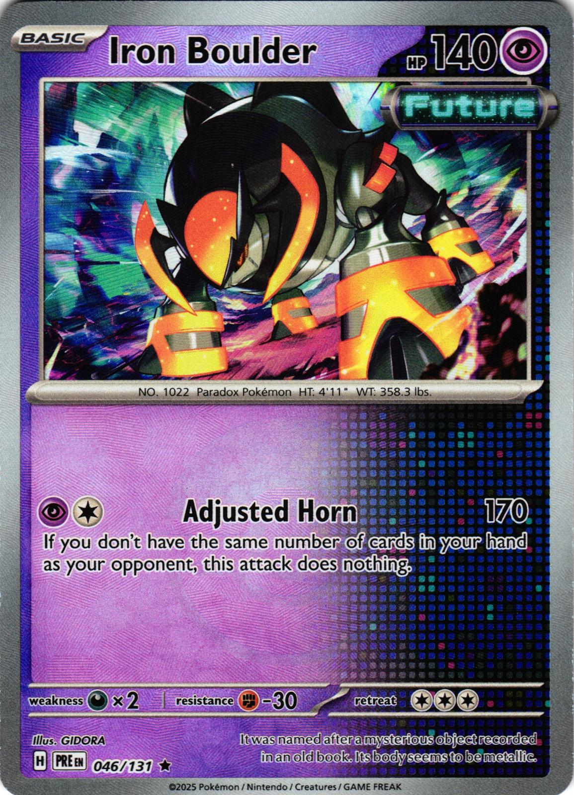 Iron Boulder (Poke Ball Pattern) 046/131 Rare Prismatic Evolutions - Pokemon