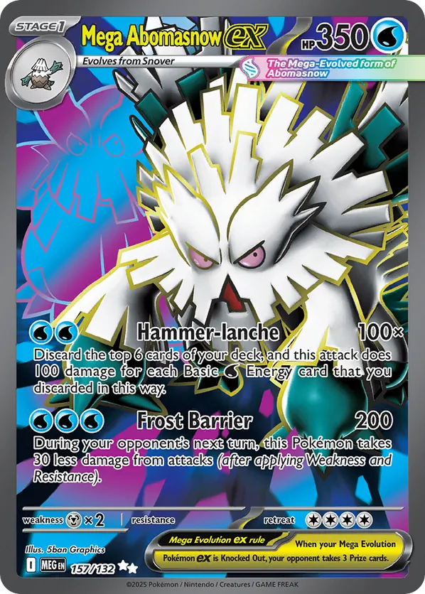 Mega Abomasnow ex | MEG: Mega Evolution | 157/132 | Ultra Rare | Pokemon