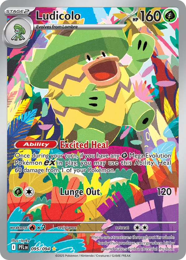 Ludicolo | PFL: Phantasmal Flames | 095/094 | Illustration Rare | Pokemon