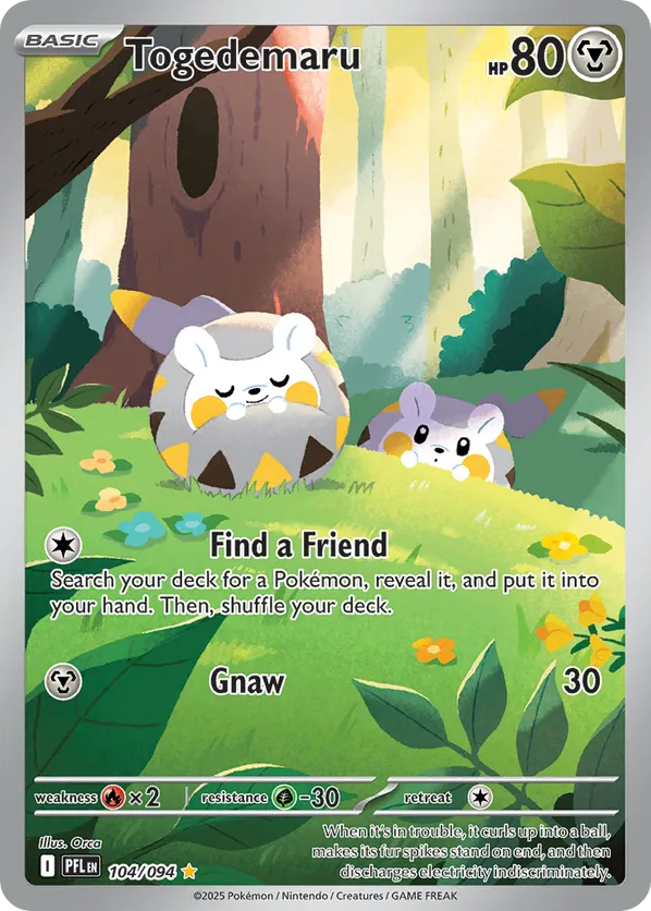 Togedemaru | PFL: Phantasmal Flames | 104/094 | Illustration Rare | Pokemon