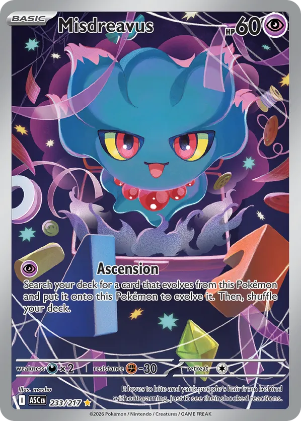 Misdreavus | ASC: Ascended Heroes | 233/217 | Illustration Rare | Pokemon