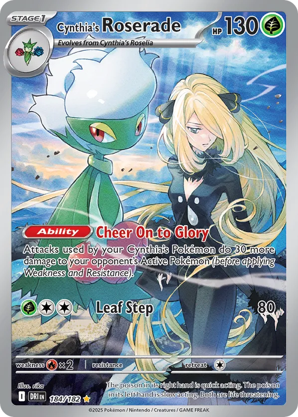 Cynthia's Roserade | DRI: Destined Rivals | 184/182 | Illustration Rare | Pokemon