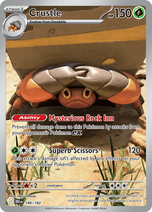 Crustle | DRI: Destined Rivals | 186/182 | Illustration Rare | Pokemon