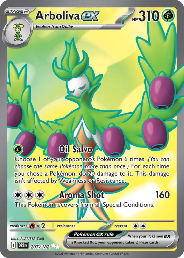 Arboliva ex | DRI: Destined Rivals | 207/182 | Ultra Rare | Pokemon
