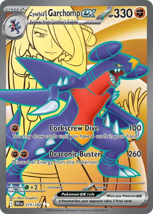 Cynthia's Garchomp ex | DRI: Destined Rivals | 215/182 | Ultra Rare | Pokemon