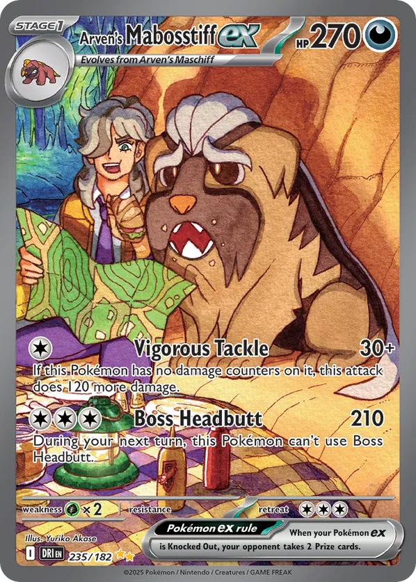 Arven's Mabosstiff ex | DRI: Destined Rivals | 235/182 | Secret Illustration Rare | Pokemon