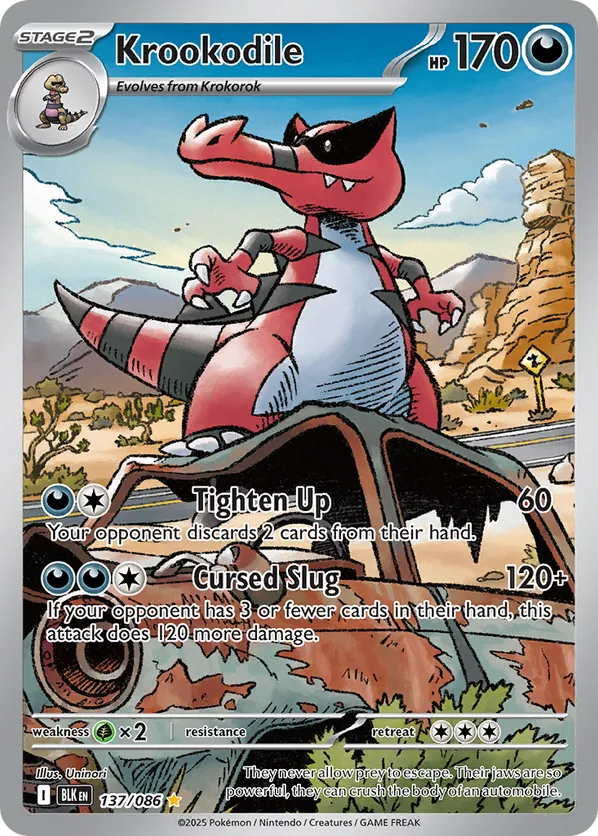 Krookodile | BLK: Black Bolt | 137/086 | Illustration Rare | Pokemon