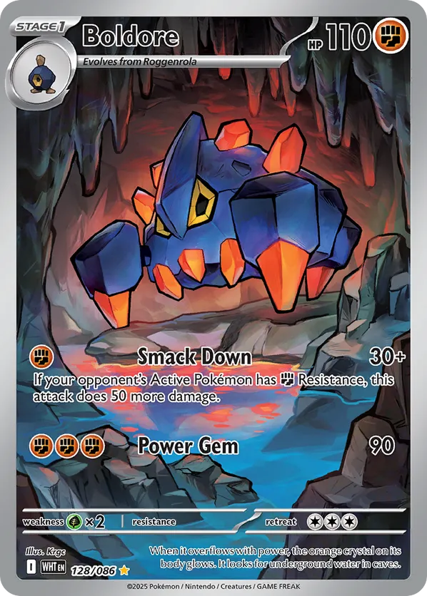 Boldore | WHT: White Flare | 128/086 | Illustration Rare | Pokemon