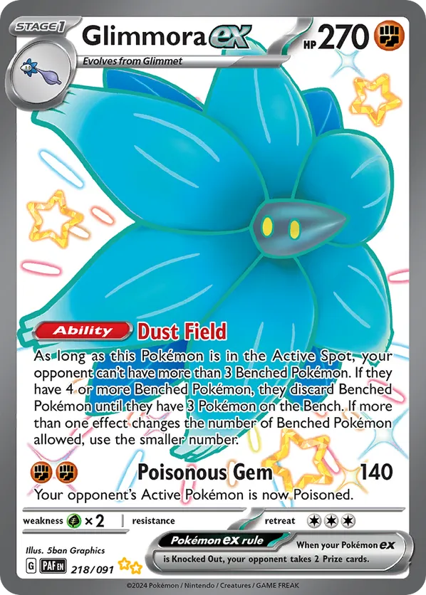 Glimmora ex | PAF: Paldean Fates | 218/091 | Shiny Ultra Rare | Pokemon