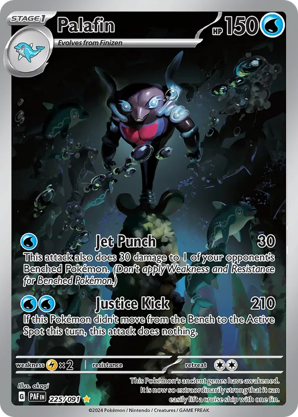Palafin | PAF: Paldean Fates | 225/091 | Illustration Rare | Pokemon