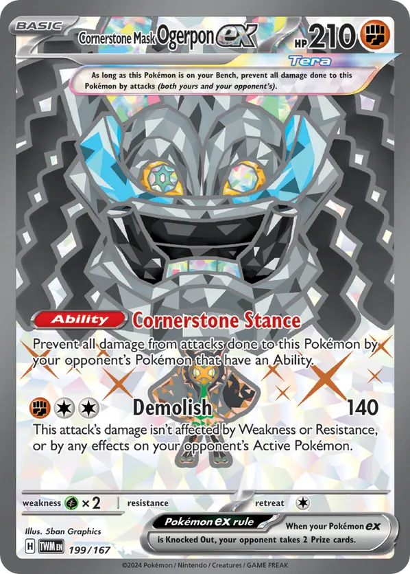 Cornerstone Mask Ogerpon ex | TWM: Twilight Masquerade | 199/167 | Ultra Rare | Pokemon