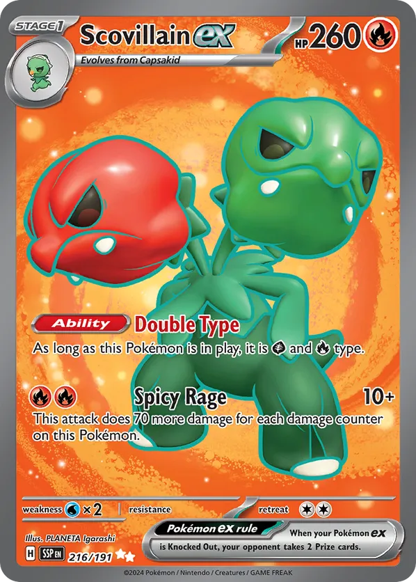 Scovillain ex | SSP: Surging Sparks | 216/191 | Ultra Rare | Pokemon