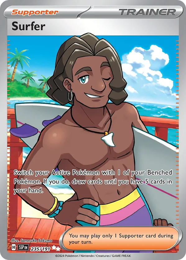 Surfer | SSP: Surging Sparks | 235/191 | Ultra Rare | Pokemon