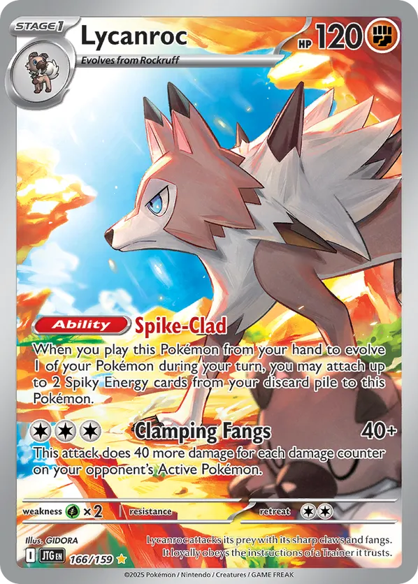 Lycanroc | JTG: Journey Together | 166/159 | Illustration Rare | Pokemon