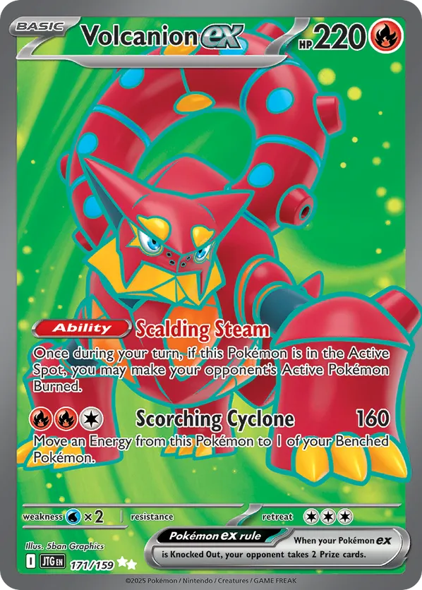 Volcanion ex | JTG: Journey Together | 171/159 | Ultra Rare | Pokemon