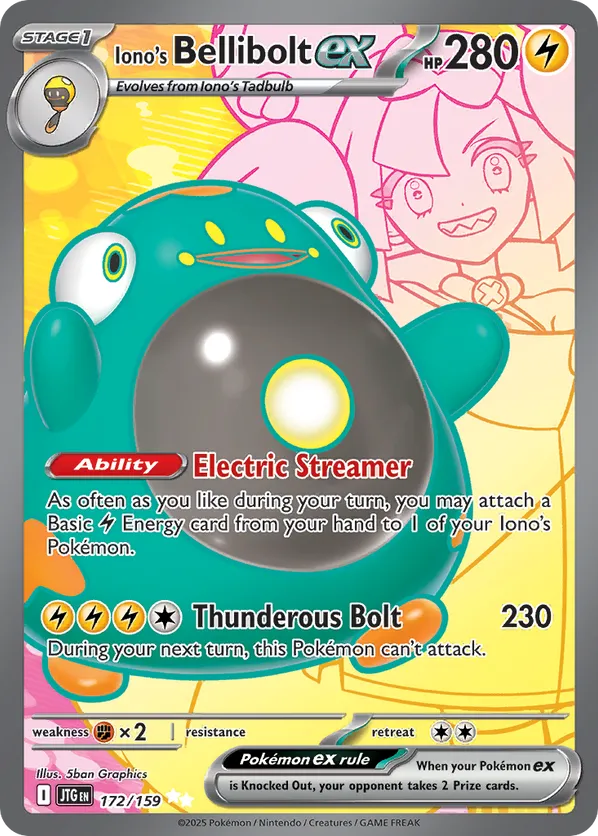 Iono's Bellibolt ex | JTG: Journey Together | 172/159 | Ultra Rare | Pokemon