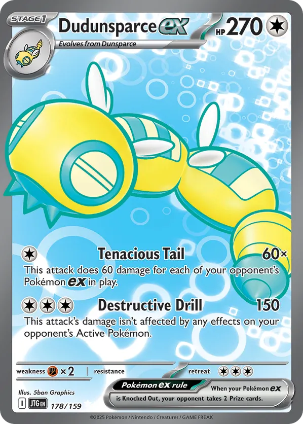 Dudunsparce ex | JTG: Journey Together | 178/159 | Ultra Rare | Pokemon