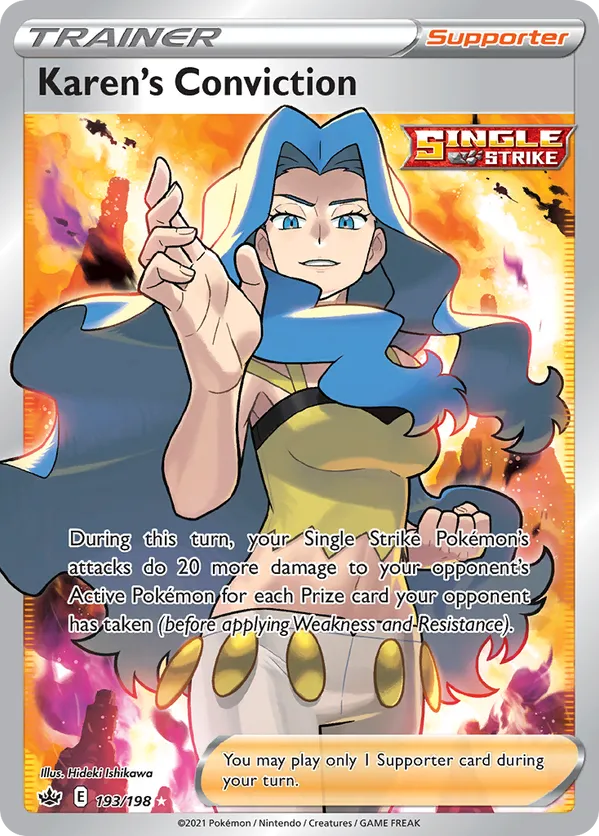 Karen's Conviction | CRE: Chilling Reign | 193/198 | Ultra Rare | Pokemon